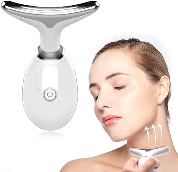 Beauty Facial Massager, 7 Color Wavy Acne Beauty Microcurrent Facial Device Skin Firming for Face Neck Beauty Device, Bright- Dent Store