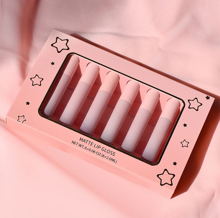 Non-Stick Matte Velvet Lip Gloss Set Bright- Dent Store