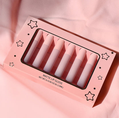 Non-Stick Matte Velvet Lip Gloss Set Bright- Dent Store