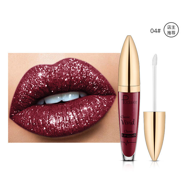 Pearlescent Matte Lip Gloss Non-Stick Long Lasting Makeup Bright- Dent Store