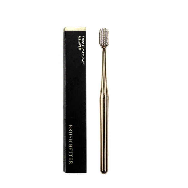 Gold-Plated Soft-Bristle Toothbrush Bright- Dent Store
