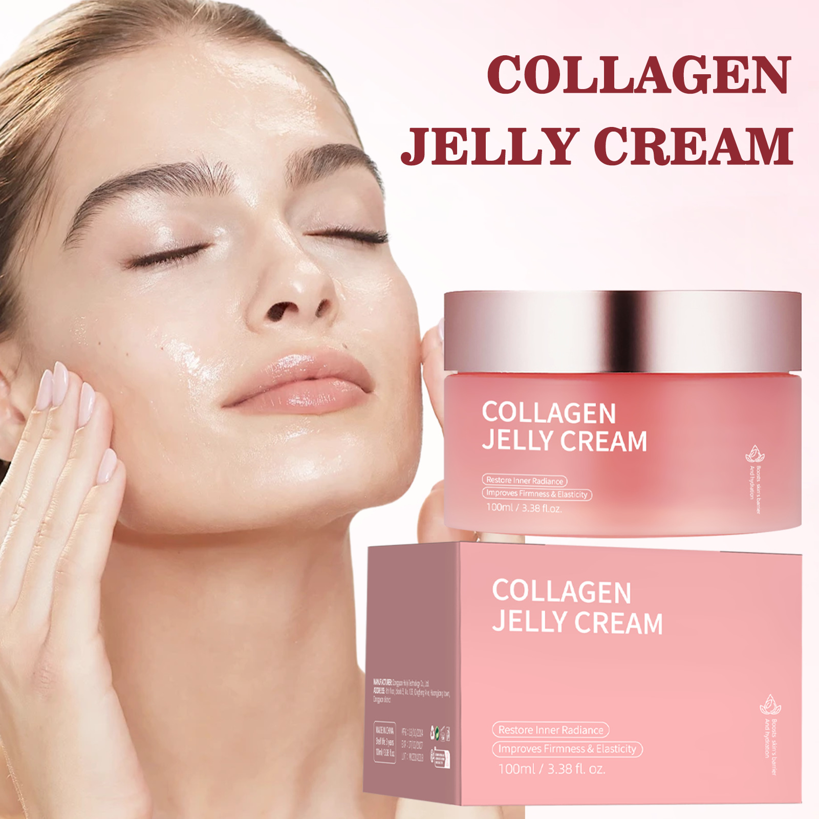 Collagen Jelly Face Cream Nicotinamide Gel Moisturizing And Brightening Facial Mask Anti-aging Shrinks Pores Jelly Cream Essence Bright- Dent Store