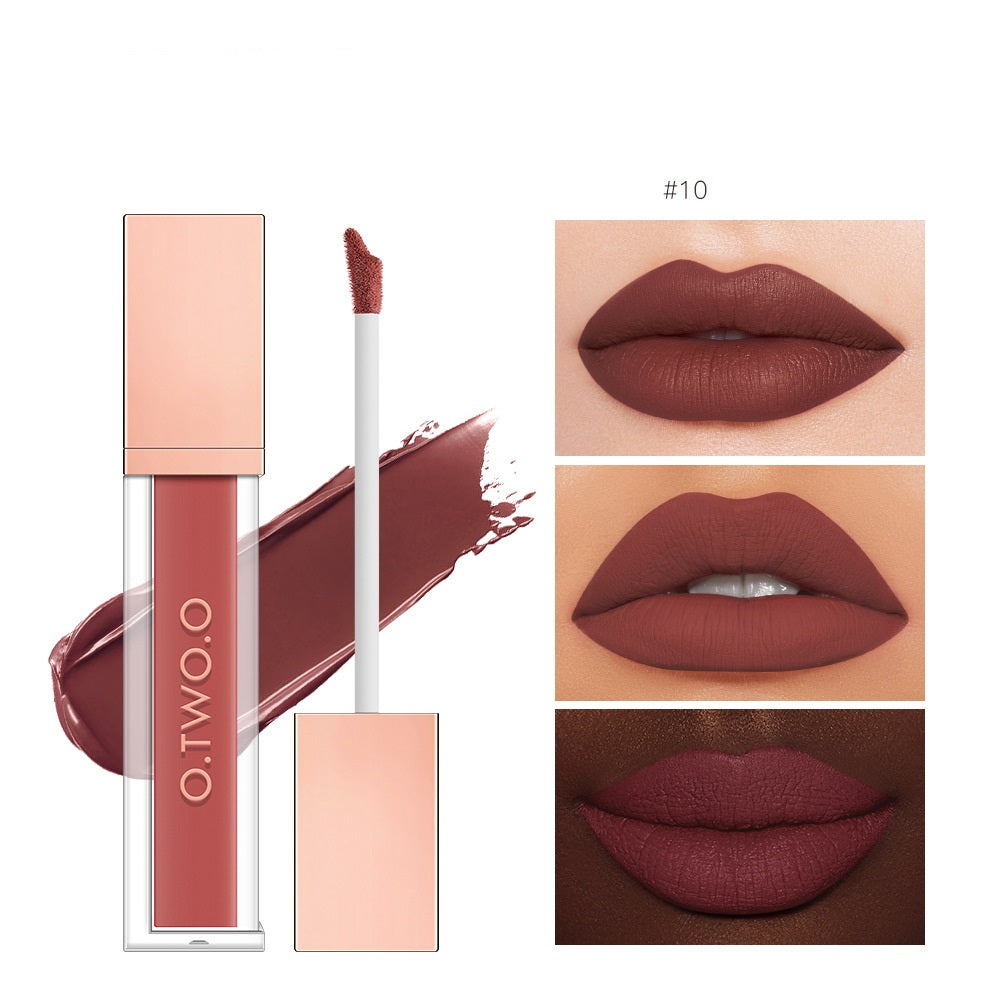 Non-Stick Velvet Matte Lip Gloss - Long-Lasting Finish Bright- Dent Store