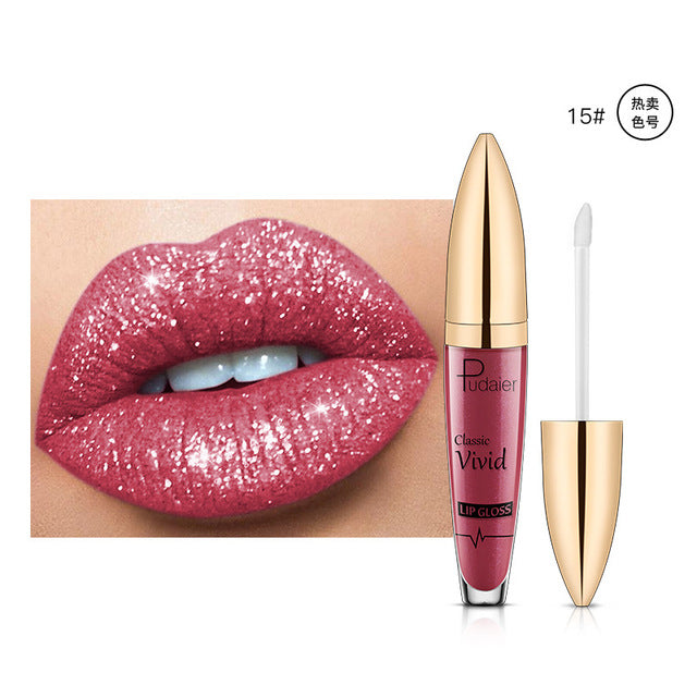 Pearlescent Matte Lip Gloss Non-Stick Long Lasting Makeup Bright- Dent Store