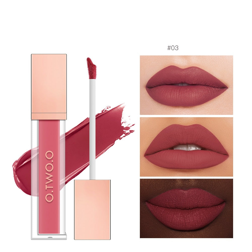 Non-Stick Velvet Matte Lip Gloss - Long-Lasting Finish Bright- Dent Store