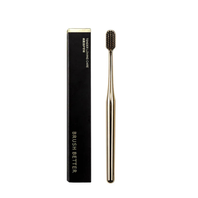 Gold-Plated Soft-Bristle Toothbrush Bright- Dent Store