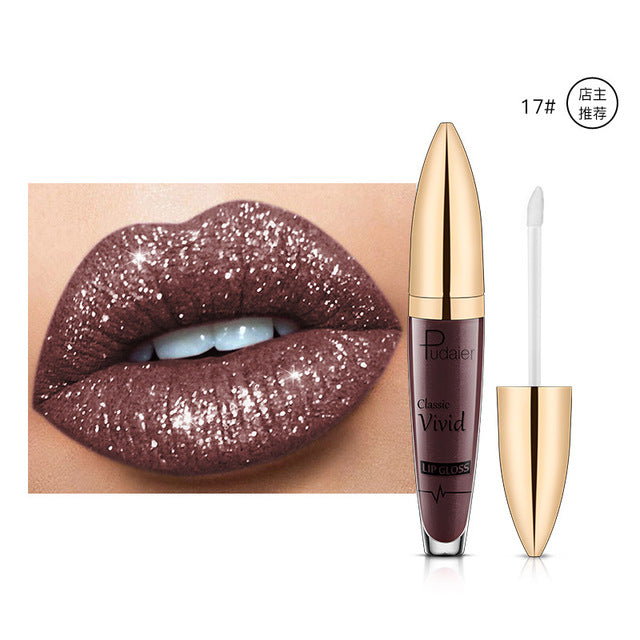 Pearlescent Matte Lip Gloss Non-Stick Long Lasting Makeup Bright- Dent Store