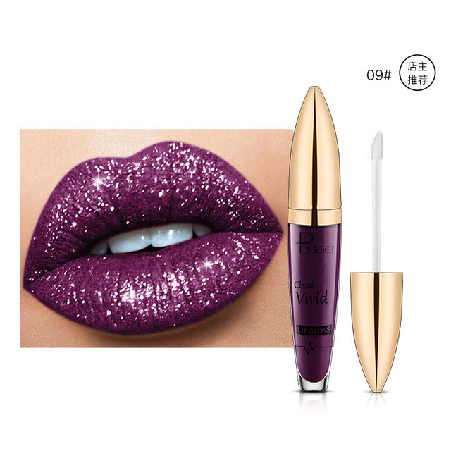 Pearlescent Matte Lip Gloss Non-Stick Long Lasting Makeup Bright- Dent Store