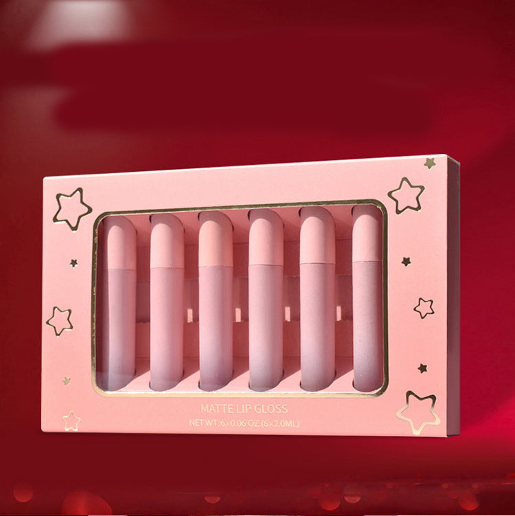 Non-Stick Matte Velvet Lip Gloss Set Bright- Dent Store